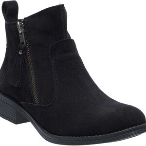 HARLEY DAVIDSON Women's Melita Black Suede Leather Ankle Boots Sz 6 Biker Moto